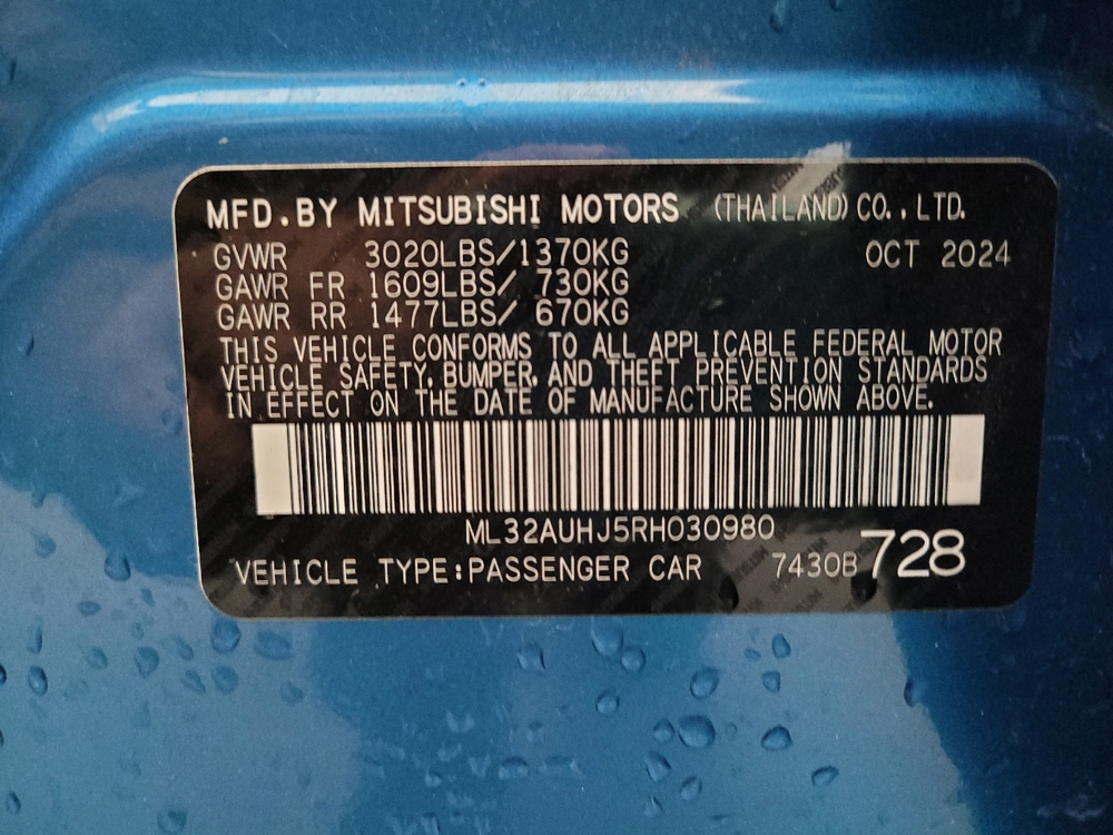 2024 Mitsubishi Mirage ES - Photo 26