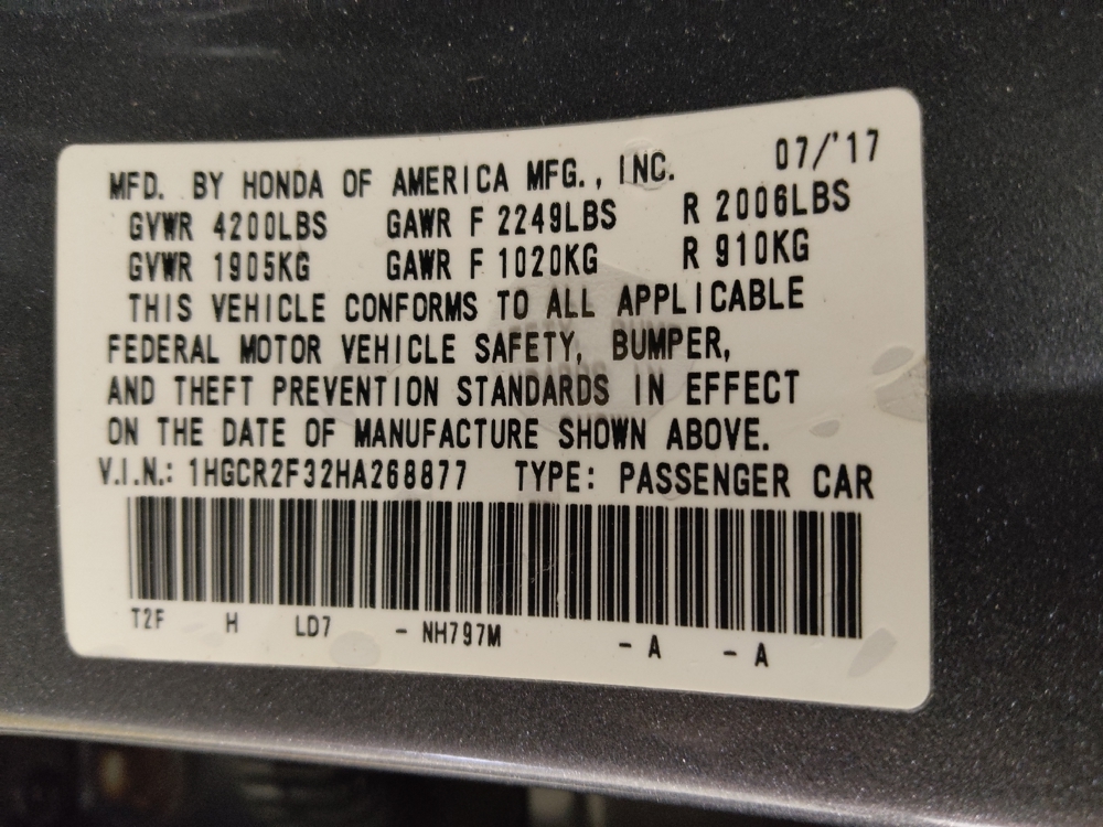 2017 Honda Accord LX - Photo 26