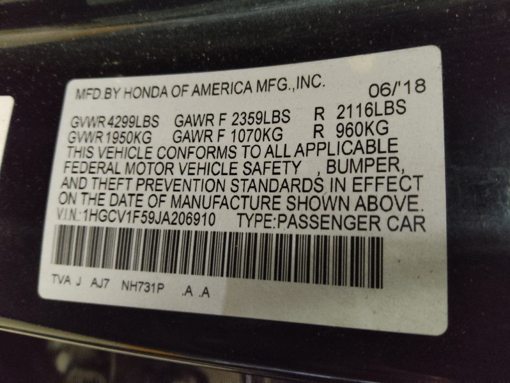 2018 Honda Accord EX-L - Photo 26