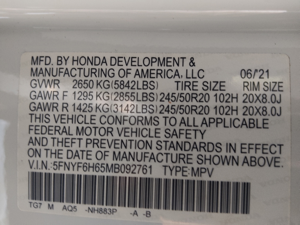 2021 Honda Pilot Touring - Photo 26