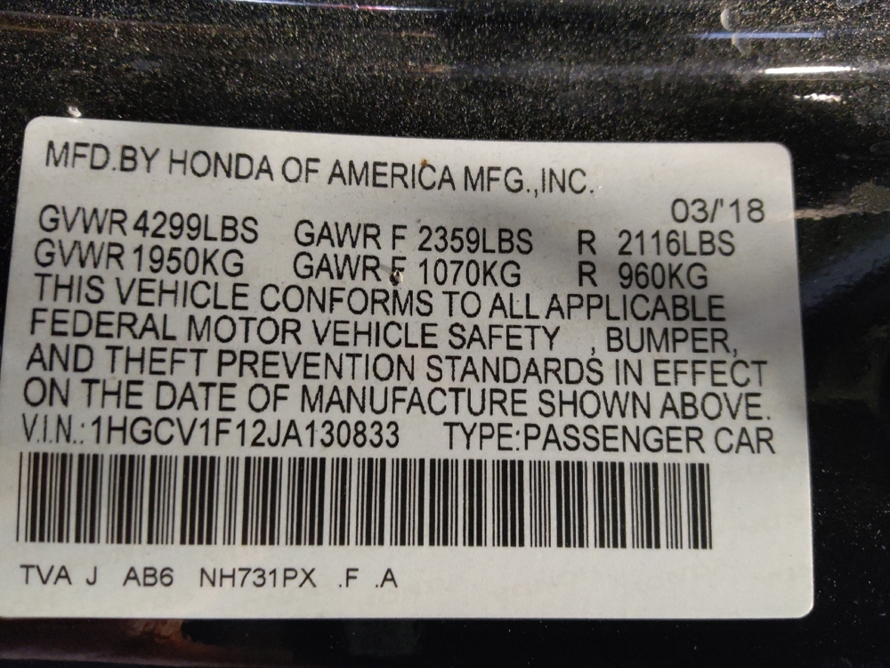 2018 Honda Accord LX - Photo 26