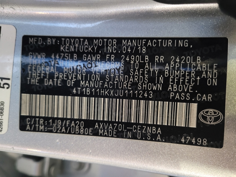 2018 Toyota Camry LE - Photo 26