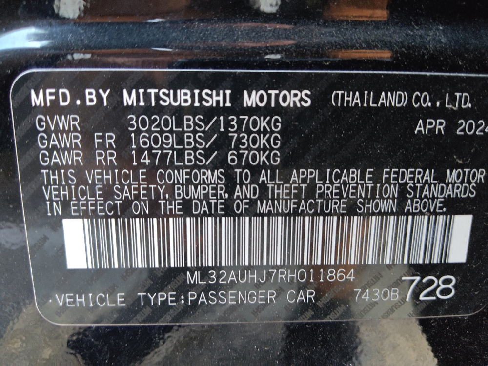 2024 Mitsubishi Mirage ES - Photo 26