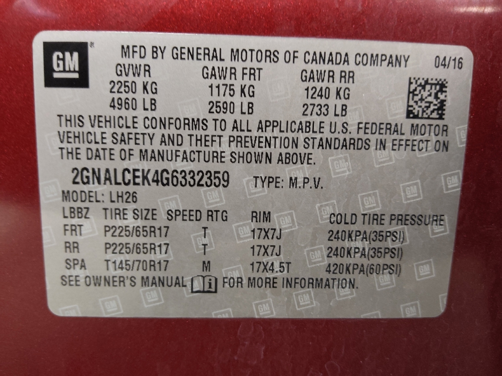 2016 Chevrolet Equinox LT - Photo 26