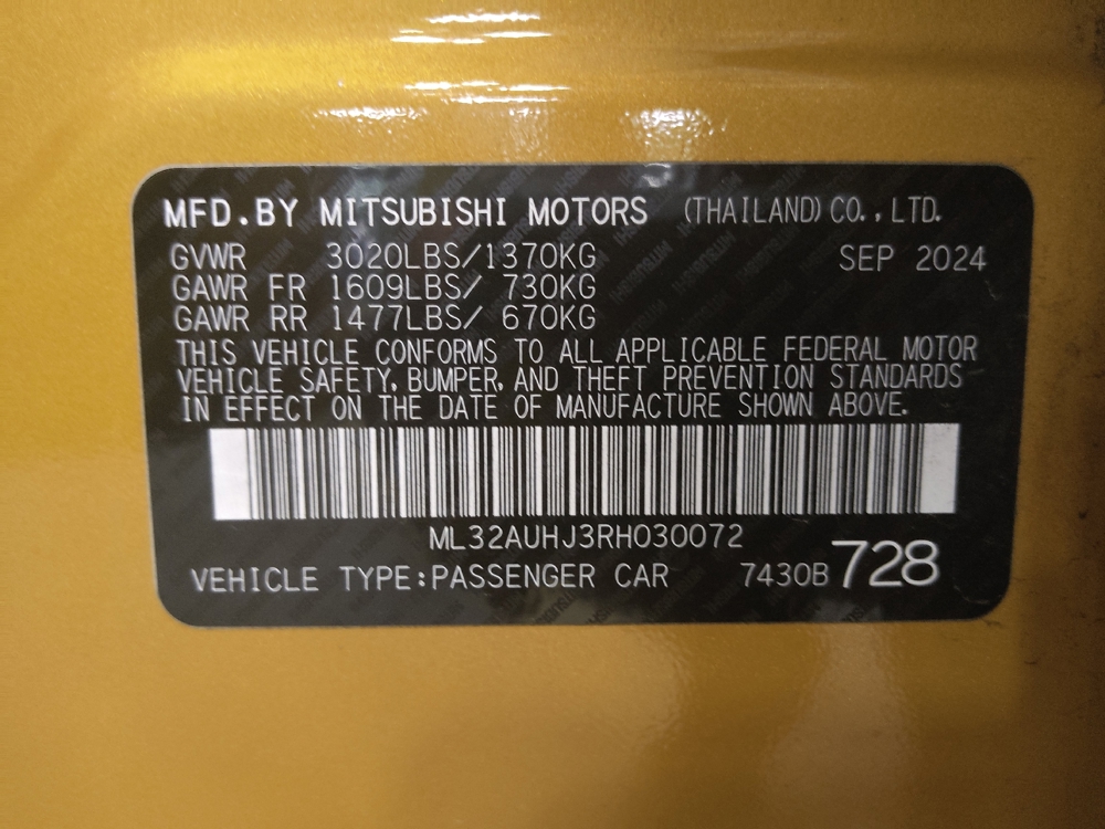2024 Mitsubishi Mirage ES - Photo 26