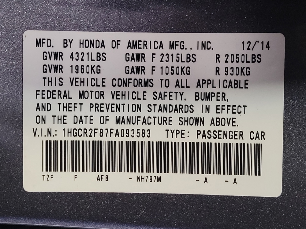 2015 Honda Accord EX-L - Photo 26