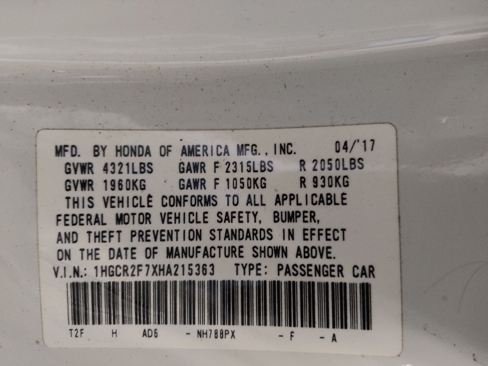 2017 Honda Accord EX - Photo 26
