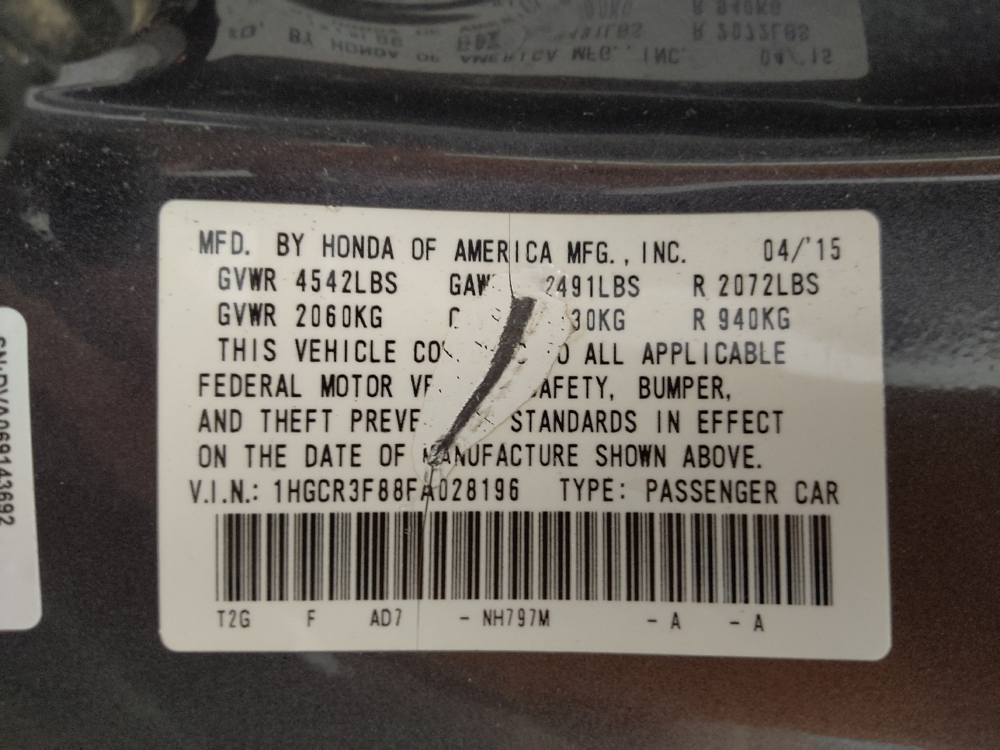 2015 Honda Accord EX-L V-6 - Photo 26