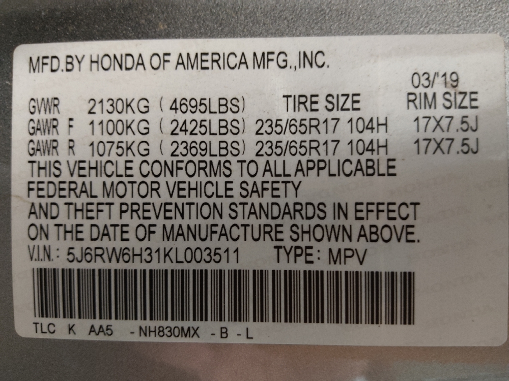 2019 Honda CR-V LX - Photo 26