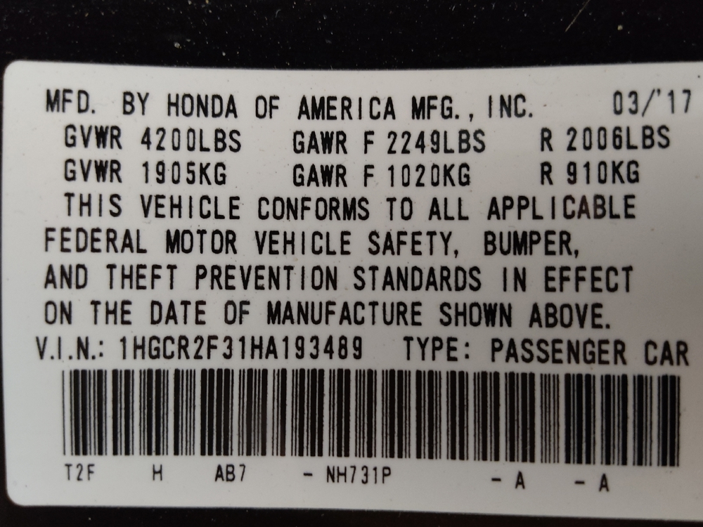 2017 Honda Accord LX - Photo 26