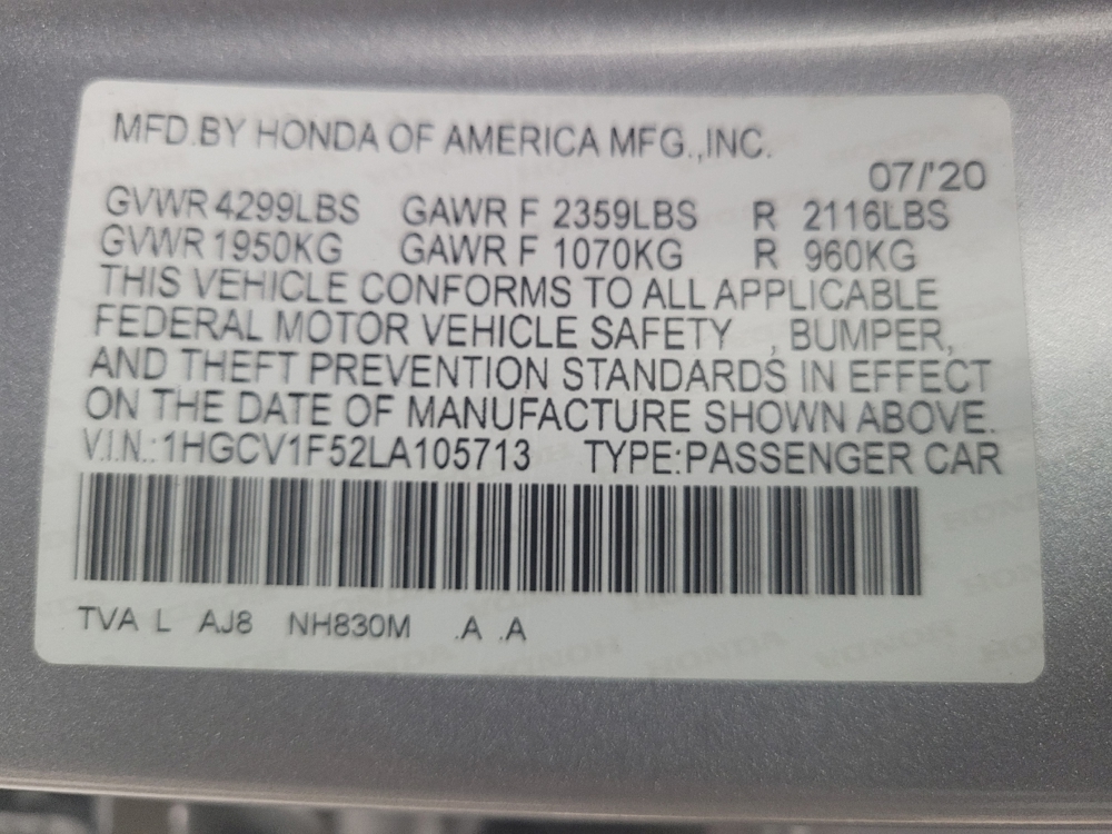 2020 Honda Accord EX-L - Photo 26