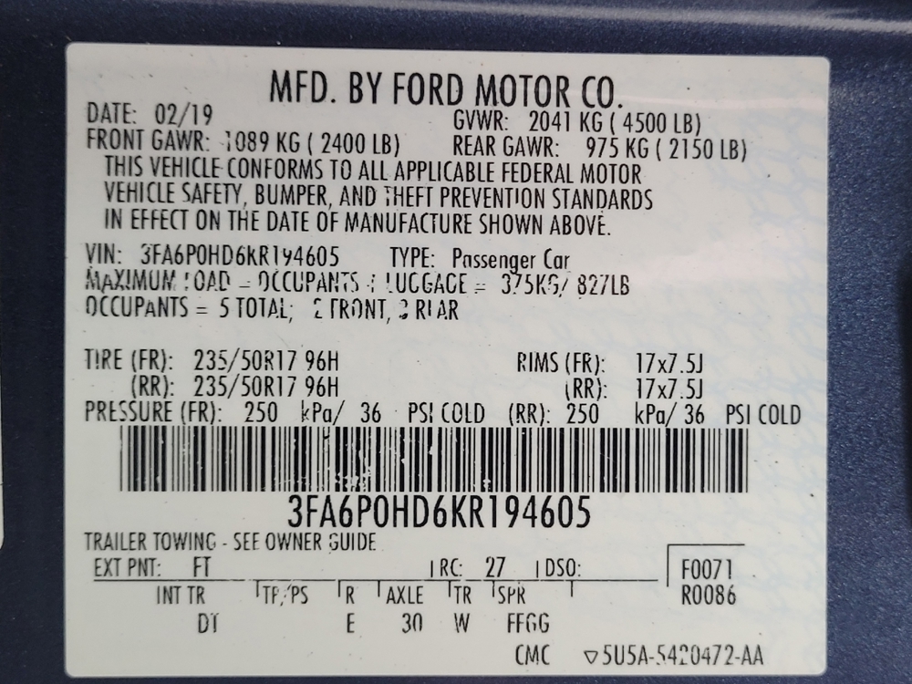 2019 Ford Fusion SE - Photo 26