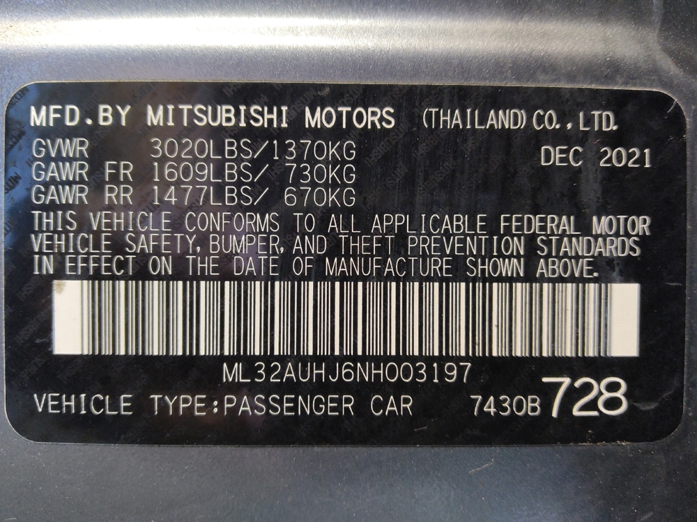 2022 Mitsubishi Mirage ES - Photo 26