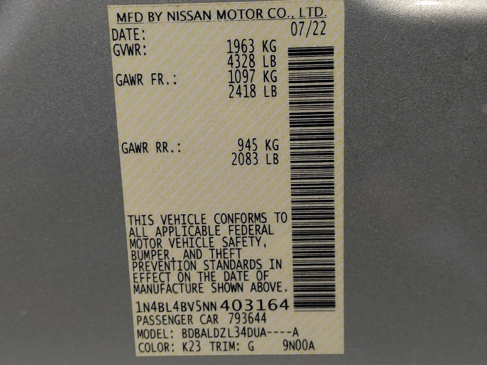 2022 Nissan Altima S - Photo 26
