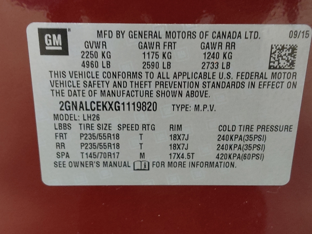2016 Chevrolet Equinox LT - Photo 26