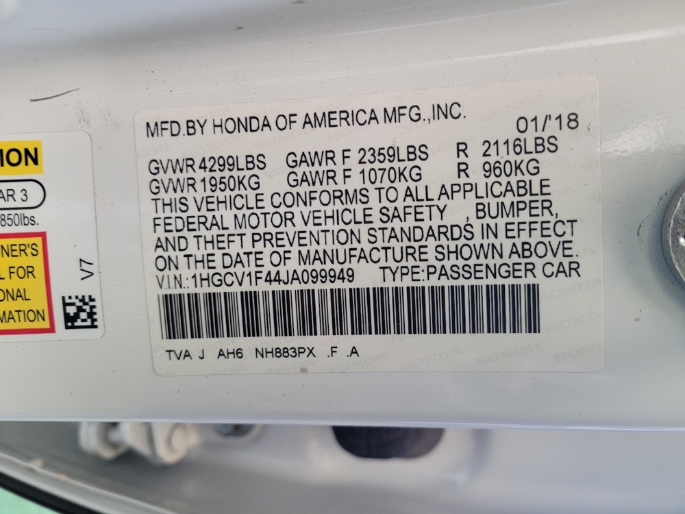 2018 Honda Accord EX - Photo 26