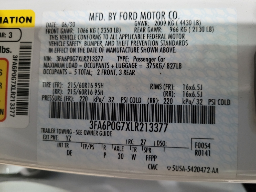 2020 Ford Fusion S - Photo 26
