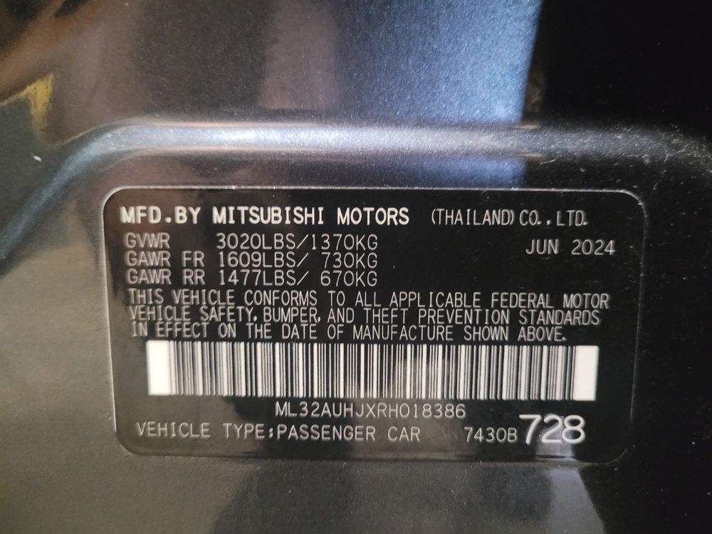 2024 Mitsubishi Mirage ES - Photo 26