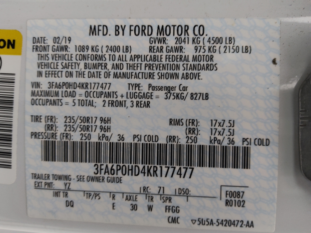 2019 Ford Fusion SE - Photo 26